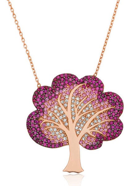 Gümüş Hayat Ağacı Bayan Kolye