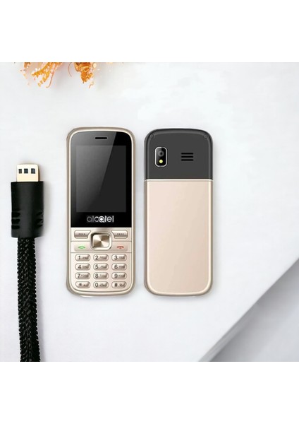 One Touch Plus Metal Kasa Kameralı Tuşlu Cep Telefonu, Micro Usb, Altın fırsatları