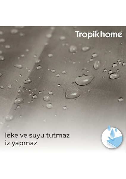 Tropik Home Taş Desen Banyo Paspası Takımı, 50 x 80 Püsküllü Banyo Paspas Ve Banyo Duş Perdesi Seti