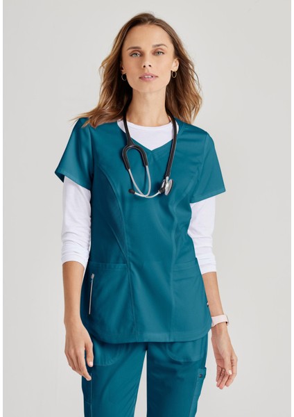 Grey's Anatomy Carly Medikal Giyim Doktor Scrubs Cerrahi Takım Likralı Hastane Üniforması