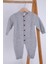 Babyhola Organik Triko Kız Erkek Bebek Çocuk Bereli Tulum Takım 5717 2
