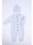 Babyhola Organik Triko Kız Erkek Bebek Çocuk Bereli Tulum Takım 5717 4