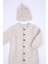 Babyhola Organik Triko Kız Erkek Bebek Çocuk Bereli Tulum Takım 5717 4