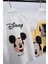 Bebek & Çocuk Mickey Mouse Baskılı Pamuklu Bisiklet Yaka Beyaz T-Shirt ve Şort Alt Üst Takım 3