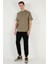 Pamuklu Relaxed Fit Sıfır Yaka T Shirt Erkek T Shirt 5902702 2