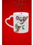 Cute Koala Baskılı Hediye Kalp Kupa Bardak Porselen Çay Kahve Fincanı 2