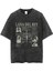 Yıkamalı Streetwear Lana Del Rey Baskılı Oversize Vintage T-Shirt 1