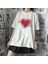 Aesthetic Heart Baskılı Beyaz Oversize T-Shirt 1
