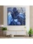 Mavi Soyut Temperli Cam Duvar Tablosu 3