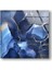 Mavi Soyut Temperli Cam Duvar Tablosu 4