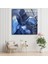 Mavi Soyut Temperli Cam Duvar Tablosu 5
