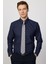Slim Fit Non-Iron Ütü Gerektirmez Lacivert Erkek Gömlek 1