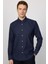 Slim Fit Non-Iron Ütü Gerektirmez Lacivert Erkek Gömlek 3