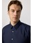 Slim Fit Non-Iron Ütü Gerektirmez Lacivert Erkek Gömlek 4