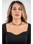 Siyah Barok Inci Choker Kolye 1