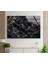 Siyah Mermer Desenli Cam Duvar Tablosu 1