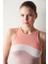 Gül Kurusu Halter Yaka Colorblock Crop Top 3
