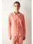 Base Rosy Stripes Gömlek Pantolon Gül Kurusu Pijama Takımı 2