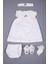 Gül Detaylı Çiçekli Kız Bebek Bayramlık Elbise 5'li Set Kutulu 11688 2