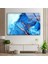 Mavi Mermer Desenli Temperli Cam Duvar Tablosu 1