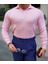 Pembe Erkek Polo Yaka Fitilli Triko Kazak 1