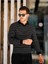 Siyah Erkek Slim Fit Polo Yaka Patlı Triko KAZAK-TRZ19132R04S 3