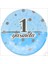 1 Yaşında Karton Tabak, 23CM x 8 Adet - Mavi 1