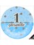 1 Yaşında Karton Tabak, 23CM x 8 Adet - Mavi 2