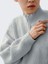 Gri Erkek Oversize Fermuarlı Balıkçı Triko Kazak 2