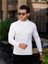 Beyaz Erkek Slim Fit Yarım Balıkçı Fitilli Triko KAZAK-TRZ19158R03S 1