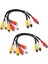 2x Yeni 3 Rca Erkek 6 Rca Dişi Fiş Splitter Ses Tv DVD Video Adaptörü Av Kablosu (Yurt Dışından) 1