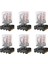 6x MK2P-I Şeffaf Kabuk Dpdt AC220V Bobin Güç Rölesi Soket Tabanı (Yurt Dışından) 1
