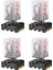 4x MK2P-I Şeffaf Kabuk Dpdt AC220V Bobin Güç Rölesi Soket Tabanı (Yurt Dışından) 1
