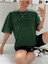 Kadın Nefti Yeşil Brooklyn Nyc Baskılı Oversize Tişört 3