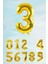 Gold Rakam Folyo Balon Büyük Boy Gold Sayı Balonlar 100CM 40INÇ 3 1