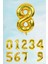 Gold Rakam Folyo Balon Büyük Boy Gold Sayı Balonlar 100CM 40INÇ 8 1