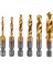 Bradoo-Drill Tap Ucu, 6 Paket Kombinasyonu Matkap Ucu Ucu Seti Vida Kılavuz Çekme Sae 6-32NC 8-32NC 10-24NC 10-32NC 12-24NC 1/4-20NC (Yurt Dışından) 1