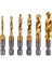 Bradoo-Drill Tap Ucu, 6 Paket Kombinasyonu Matkap Ucu Ucu Seti Vida Kılavuz Çekme Sae 6-32NC 8-32NC 10-24NC 10-32NC 12-24NC 1/4-20NC (Yurt Dışından) 4