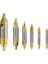 Xhhdqes 6 Adet 1.0-5.0mm Hss Kalay Kaplı Merkezi Matkap Ucu Seti Metal Işleme Delik Matkap Delik Kesici 60 Derece Kombine Matkap Ucu Seti (Yurt Dışından) 1