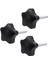 3x M8 x 40MM Vidalar Yıldız Başlı Kanat Vida Kelepçe Topuzu Kolu Siyah (Yurt Dışından) 5