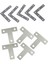 10 Adet Açı Plakası Köşe Desteği Düz Tamir Braketi L Şekli 80MM x 80MM ve T Şekli 40MM x 40MM (Yurt Dışından) 1