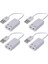 4 Adet 3.5mm Mikrofon Kulaklık Soketi USB 2.0 Ses Kartı Hoparlör Ses Adaptörü Beyaz (Yurt Dışından) 1
