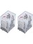 2x JQX-13F Ly2 Ac 24V Bobin 8-Pin Dpdt Kırmızı LED Elektromanyetik Röle (Yurt Dışından) 1
