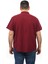 Erkek Büyük Beden Bordo Renk Pamuk Hakim Yaka Cepli Kısa Kol GÖMLEKKK-8017-TSS 3