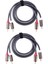 2x Rexlis 2 Rca - 2 Rca Erkek - Erkek Hifi Ses Kablosu Ofc Av Hoparlör Tel Tv DVD Amplifikatör Subwoofer Soundbar 1 M (Yurt Dışından) 1