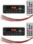 2 Takım 2X25W 50W Amplifikatör Mp3 Çalar Dekoder Kurulu 5V-12V Bluetooth 5.0 Araba Fm Radyo Modülü Desteği Tf USB Aux Oynatıcı (Yurt Dışından) 1