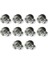 10X Retro Bisiklet Bisiklet Aksesuarı Ön Işık Braketi Vintage 3led Far (Siyah) (Yurt Dışından) 1