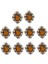 10 Cabochon Flatback Bezeme Düğün Takı Dıy Sarı 30X25MM (Yurt Dışından) 1