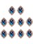 10 Cabochon Flatback Bezeme Düğün Takı Dıy Yeşil 30X25MM (Yurt Dışından) 1