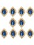 10 Cabochon Flatback Süsleme Düğün Takı Mavi 30X25MM (Yurt Dışından) 2